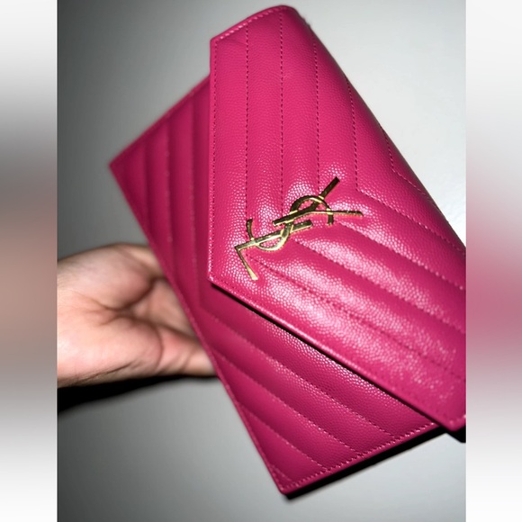 Yves Saint Laurent Fuchsia Quilted Clutch - Picture 4 of 5
